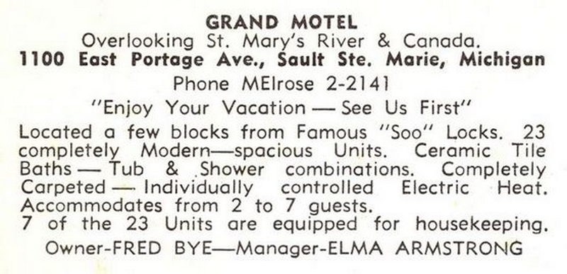 Grand Motel - Vintage Postcard (newer photo)